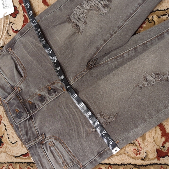 2/40 NWT Grey distressed jeans - Picture 11 of 13